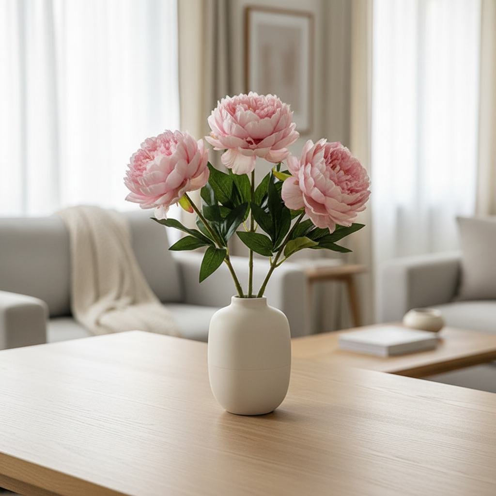 Pivoine Triple Tige