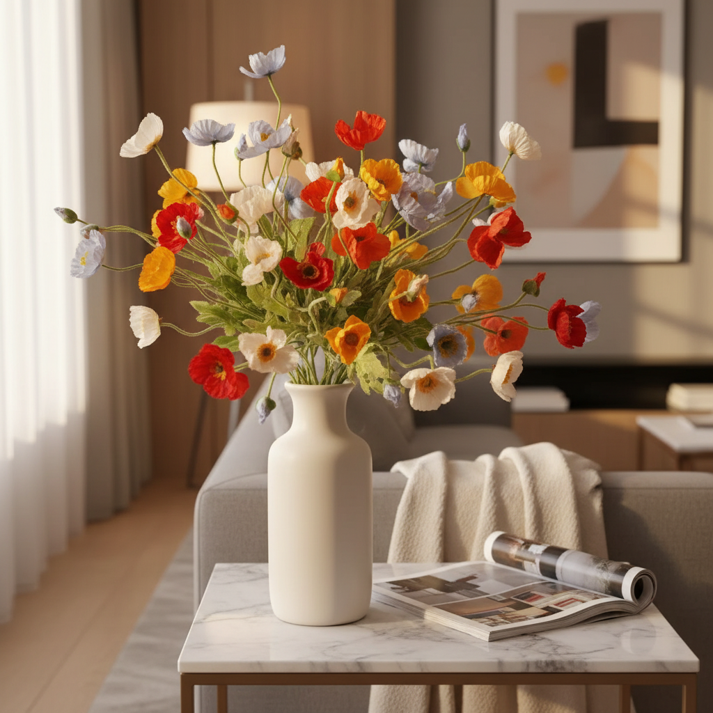 Coquelicots Artificiels Luxe