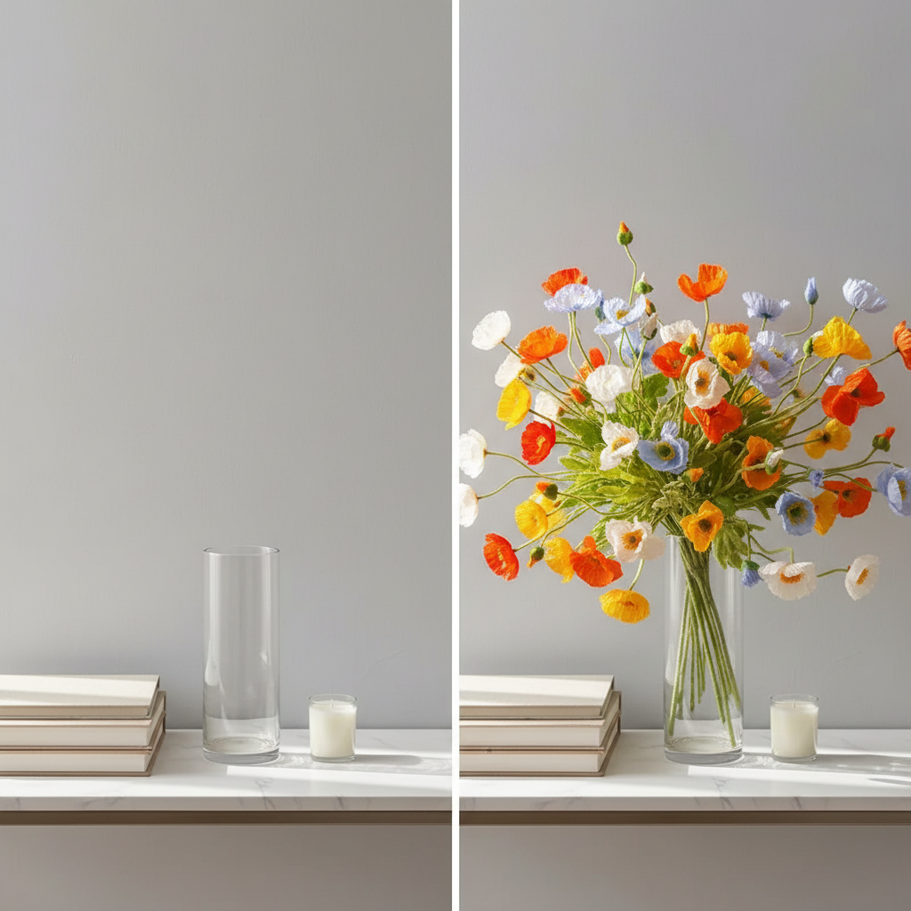 Coquelicots Artificiels Luxe